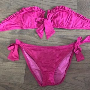 Strapless Ruffled Betsey Johnson Bikini